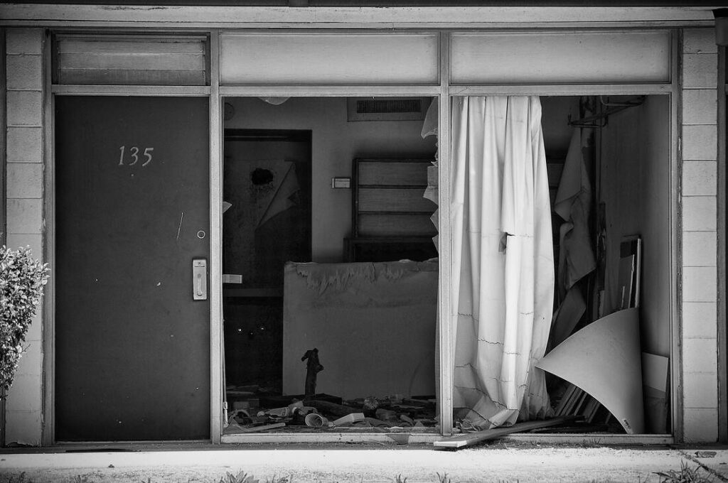 black-white-broken-window