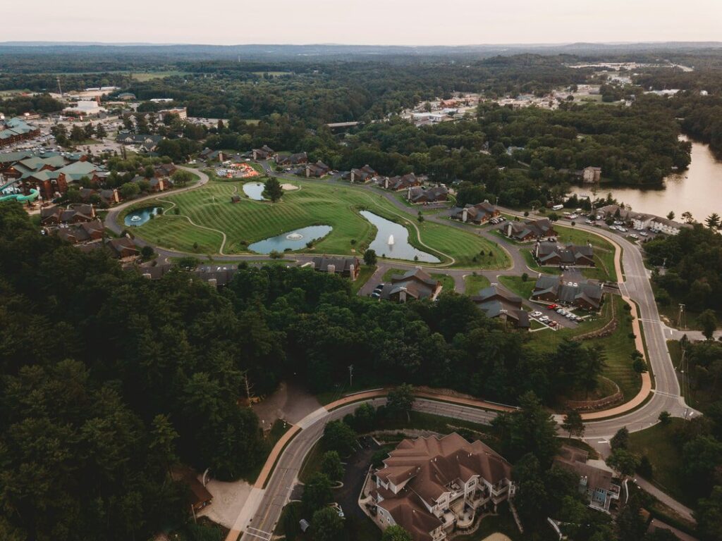 houses-birds-eye-field-fountain-trees