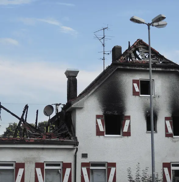 fire building burned