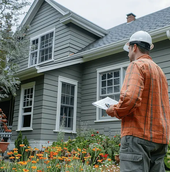 home inspection contractor evaluates-house