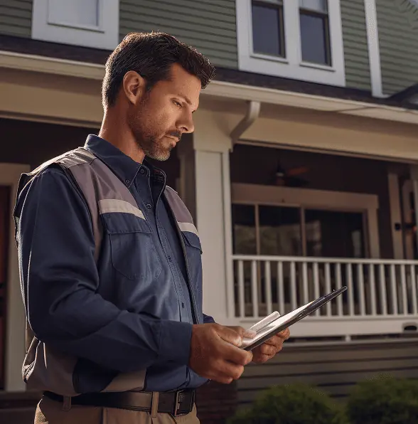 photo home inspector providing recommendations