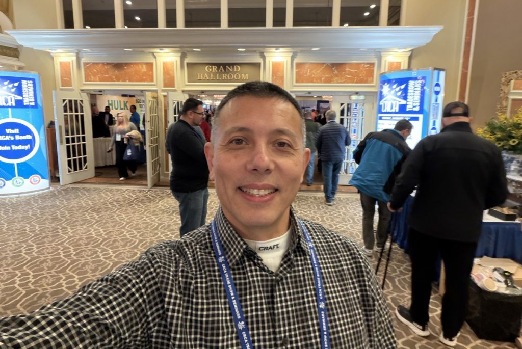 Vladimir Shoshon, Owner of Claim Supplement Pro, at the CRCA event entrance and trade show.